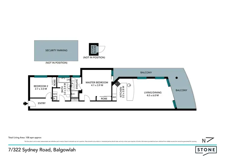 Floorplan of Homely unit listing, 7/322 Sydney Road, Balgowlah NSW 2093