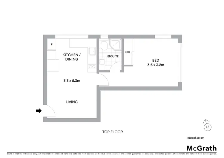 Floorplan of Homely apartment listing, 6/3 Wilbar Avenue, Cronulla NSW 2230