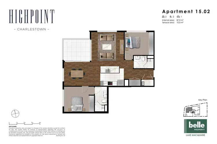 Floorplan of Homely apartment listing, 1502/2 Charles Street, Charlestown NSW 2290