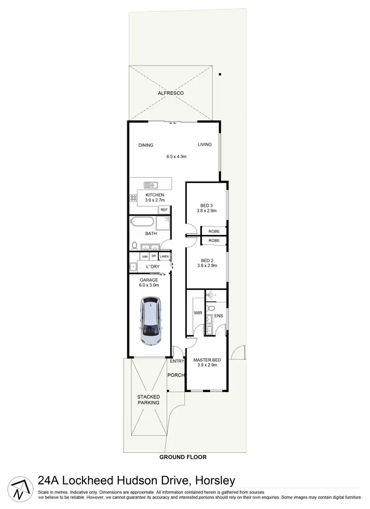 Floorplan of Homely semi-detached listing, 24A Lockheed Hudson Drive, Horsley NSW 2530