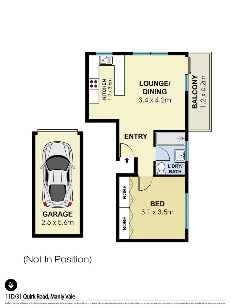 Floorplan of Homely apartment listing, 11D/31 Quirk Road, Manly Vale NSW 2093