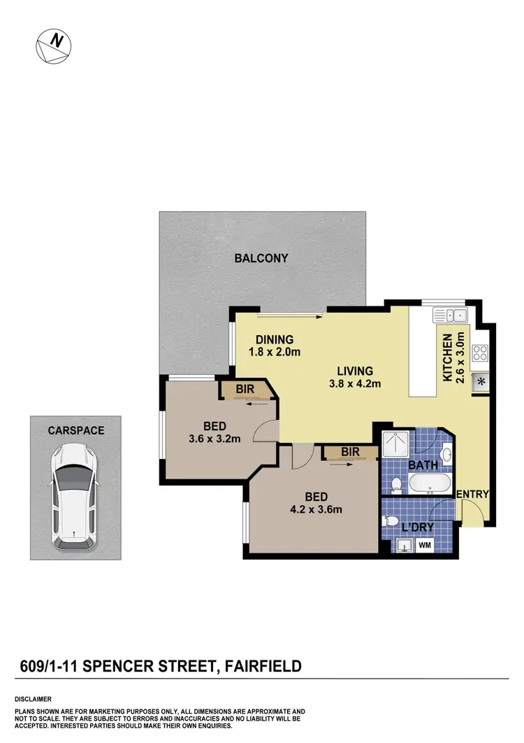 Floorplan of Homely apartment listing, Level 6/609/1-11 Spencer Street, Fairfield NSW 2165