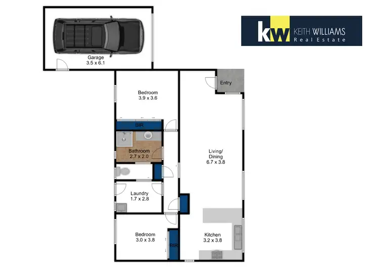Floorplan of Homely unit listing, 1/45 Parkwood Way, Traralgon VIC 3844