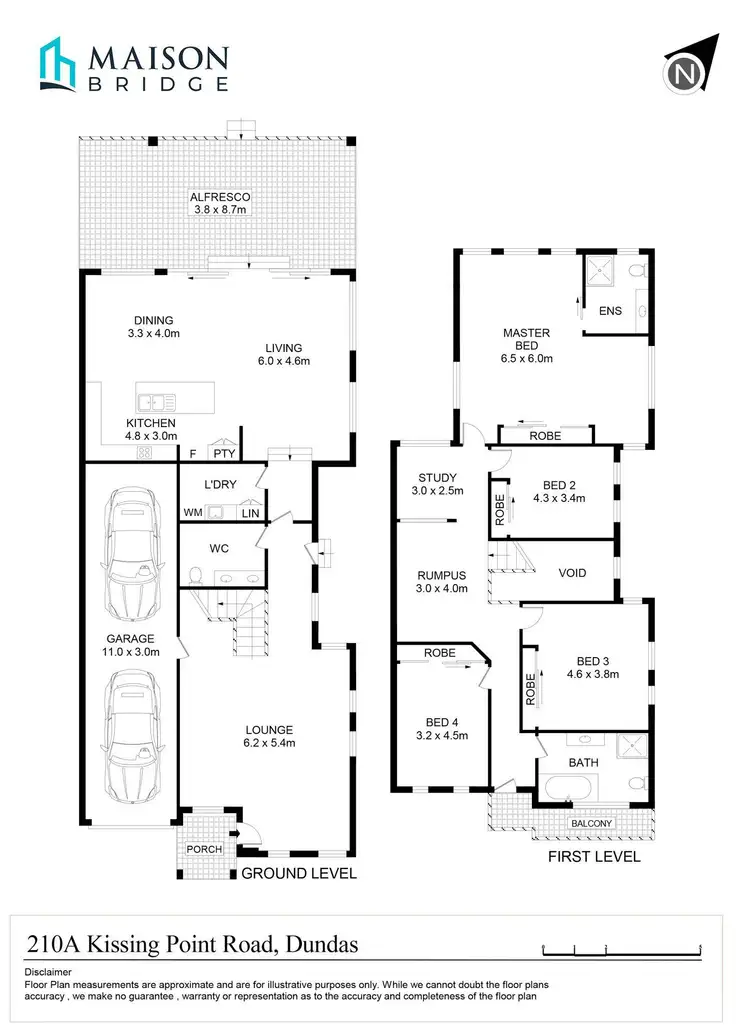 Floorplan of Homely semi-detached listing, 210A Kissing Point Road, Dundas NSW 2117