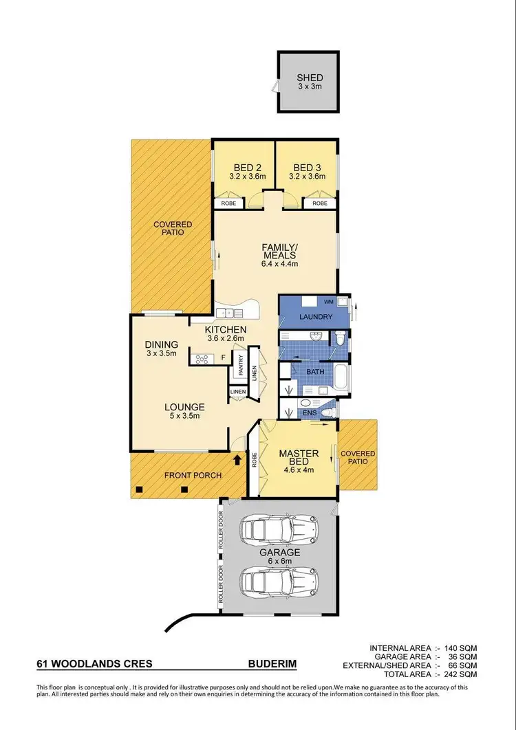 Floorplan of Homely house listing, 61 Woodlands Crescent, Buderim QLD 4556
