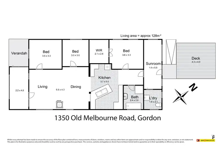 Floorplan of Homely house listing, 1350 Old Melbourne Road, Gordon VIC 3345