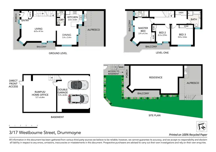 Floorplan of Homely townhouse listing, 3/17-19 Westbourne Street, Drummoyne NSW 2047