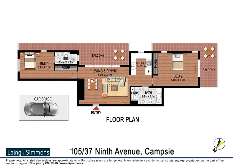 Floorplan of Homely apartment listing, 105/37 Ninth Avenue, Campsie NSW 2194