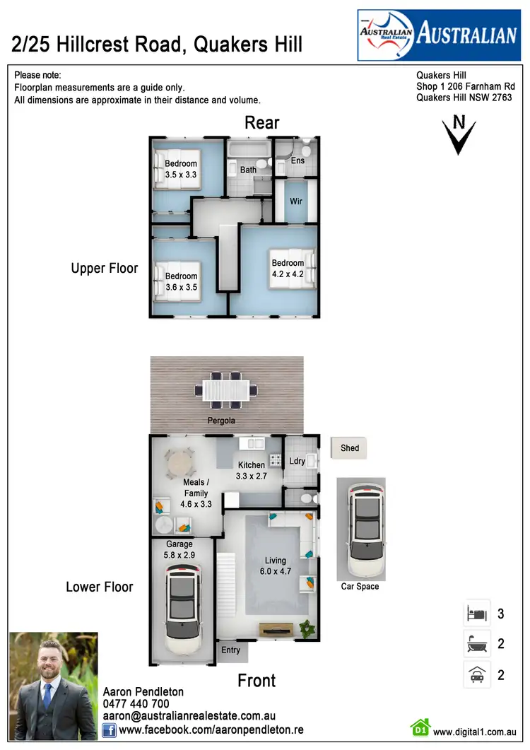 Floorplan of Homely townhouse listing, 2/25 Hillcrest Road, Quakers Hill NSW 2763