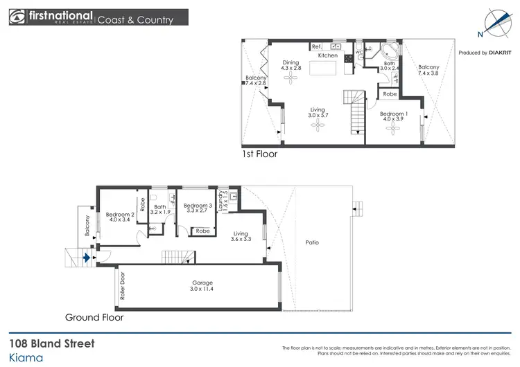Floorplan of Homely townhouse listing, 108 Bland Street, Kiama NSW 2533