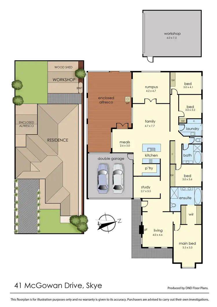 Floorplan of Homely house listing, 41 McGowan Drive, Skye VIC 3977