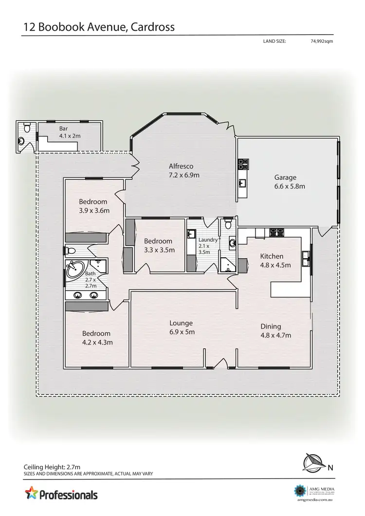 Floorplan of Homely house listing, 12 Boobook Avenue, Cardross VIC 3496