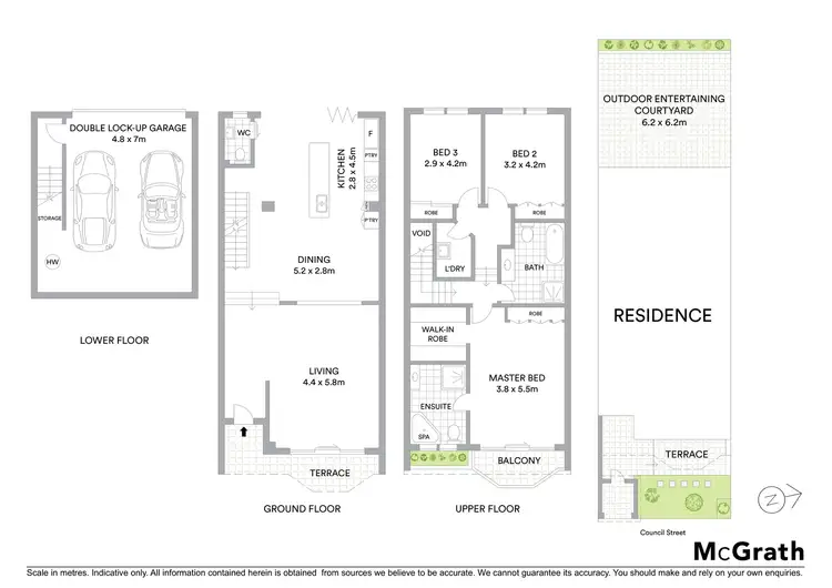 Floorplan of Homely semi-detached listing, 3 Council Street, Bondi Junction NSW 2022