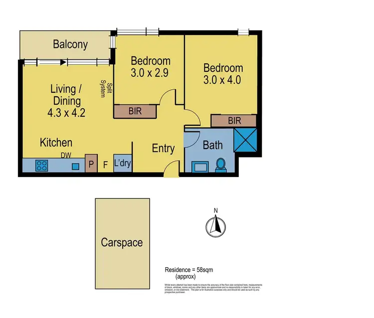 Floorplan of Homely apartment listing, 335B/1 Colombo Street, Mitcham VIC 3132