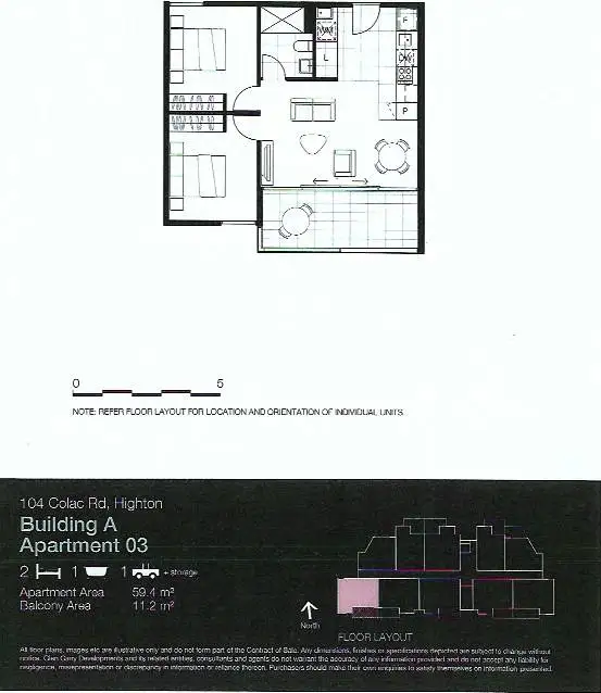 Floorplan of Homely apartment listing, 3/102 Colac Road, Highton VIC 3216