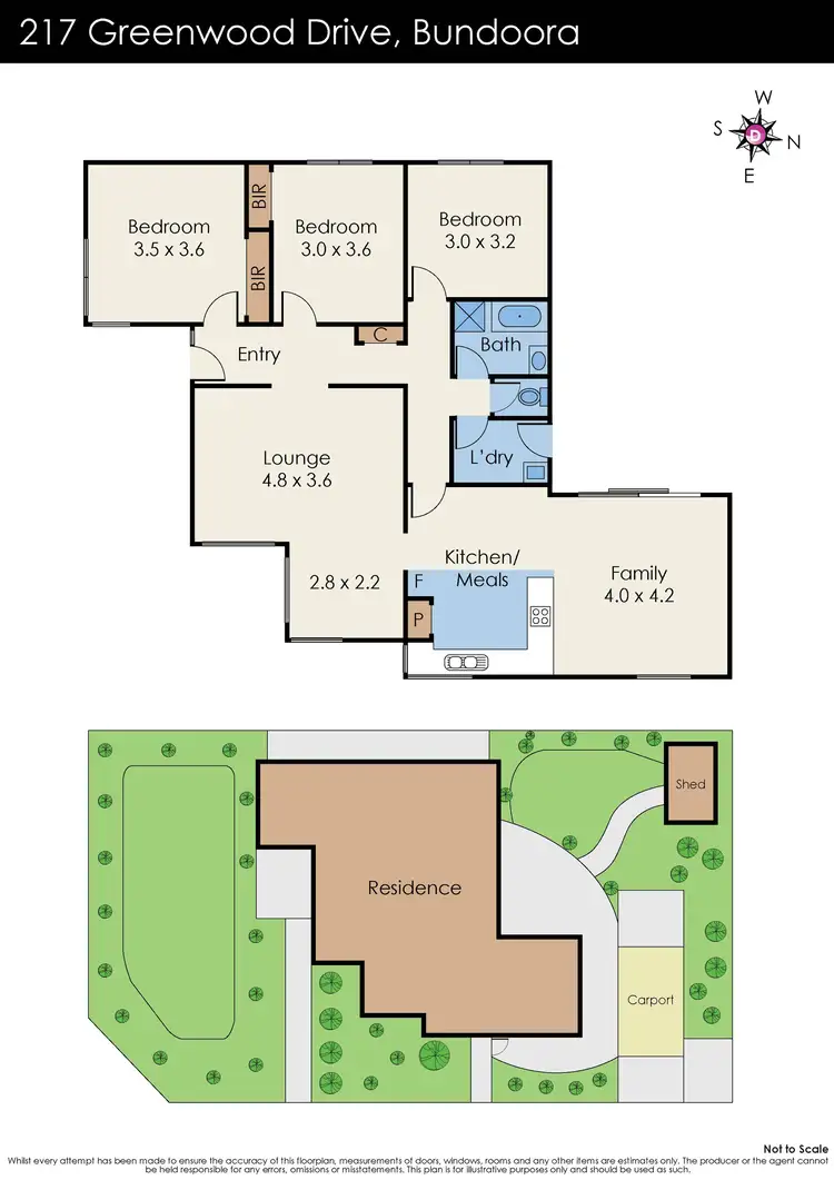 Floorplan of Homely house listing, 217 Greenwood Drive, Bundoora VIC 3083