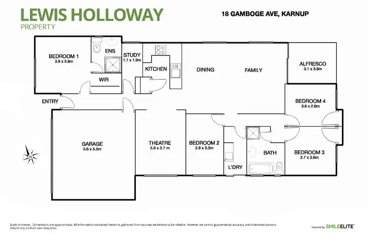 Floorplan of Homely house listing, 18 Gamboge Avenue, Karnup WA 6176