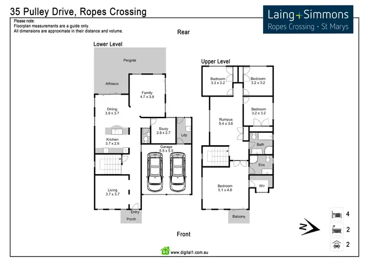 Floorplan of Homely house listing, 35 Pulley Drive, Ropes Crossing NSW 2760