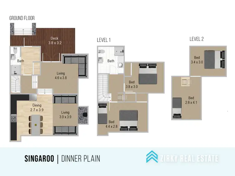 Floorplan of Homely house listing, 3 Snowgum Lane, Dinner Plain VIC 3898