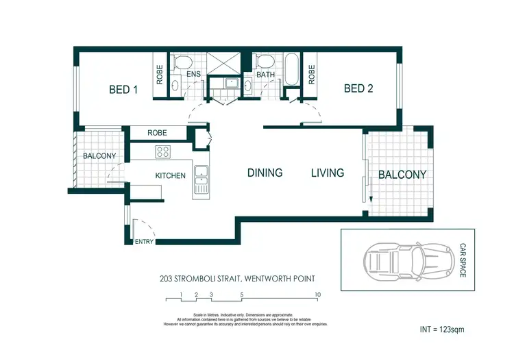 Floorplan of Homely apartment listing, 203/3 Stromboli Strait, Wentworth Point NSW 2127