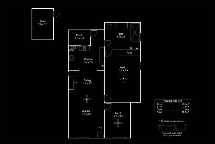 Floorplan of Homely house listing, 53 Charles Sturt Avenue, Grange SA 5022