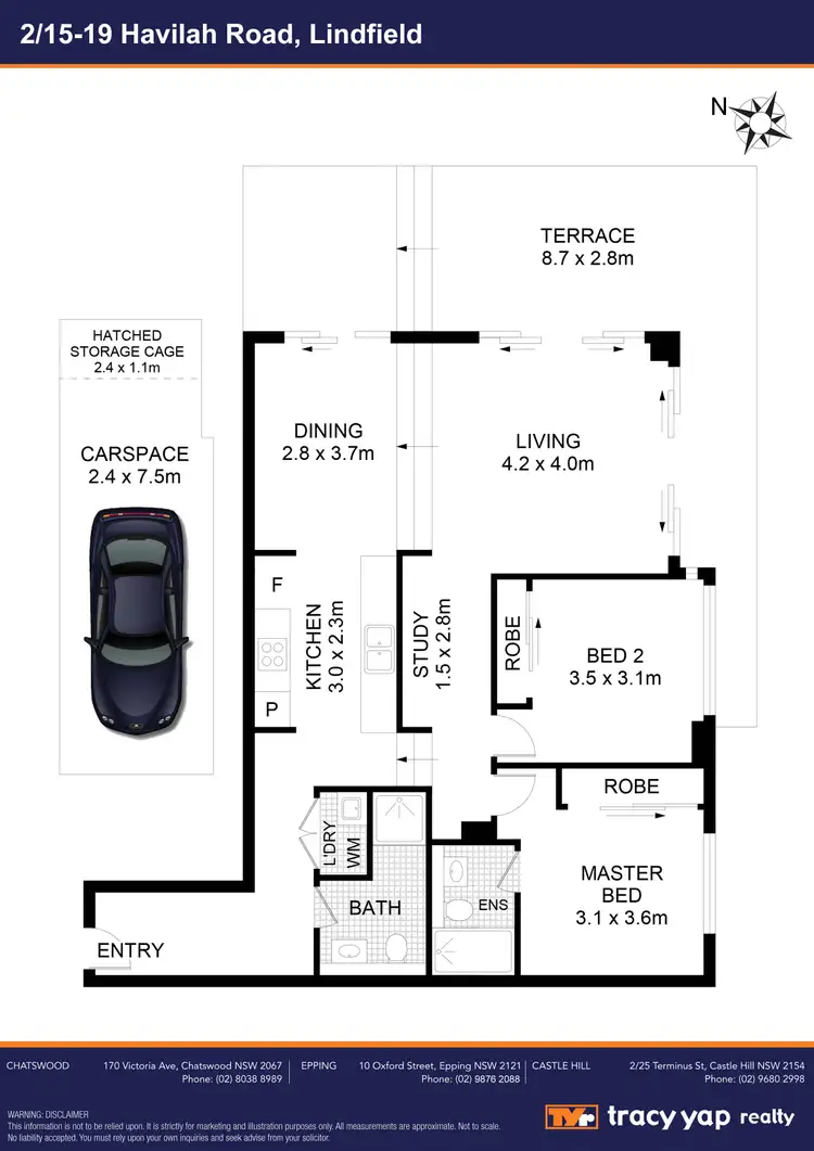 Floorplan of Homely apartment listing, 2/15-19 Havilah Road, Lindfield NSW 2070