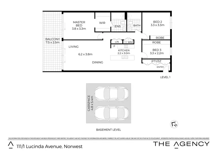 Floorplan of Homely apartment listing, 111/1 Lucinda Avenue, Norwest NSW 2153