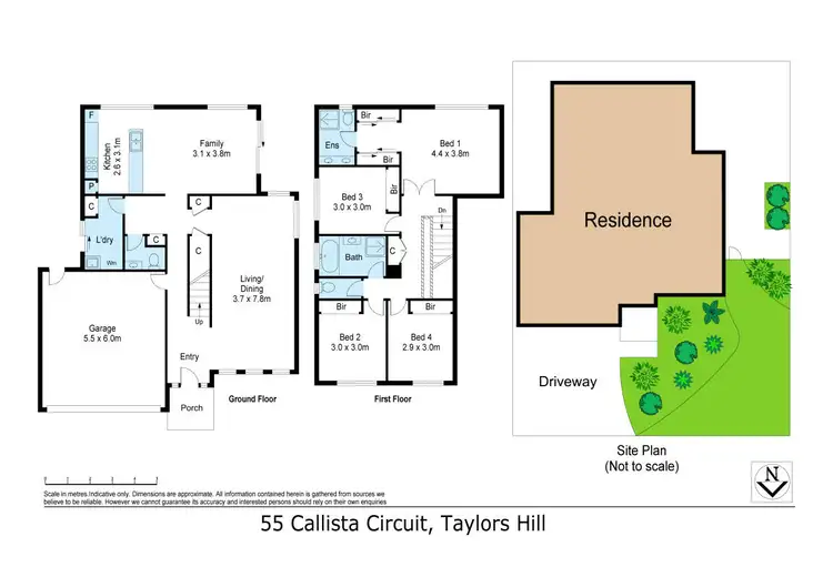 Floorplan of Homely house listing, 55 Callista Circuit, Taylors Hill VIC 3037