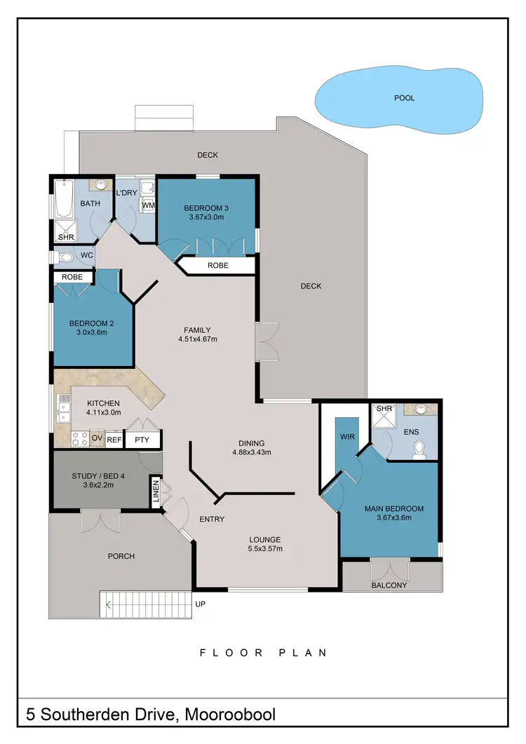 Floorplan of Homely house listing, 5 Southerden Drive, Mooroobool QLD 4870