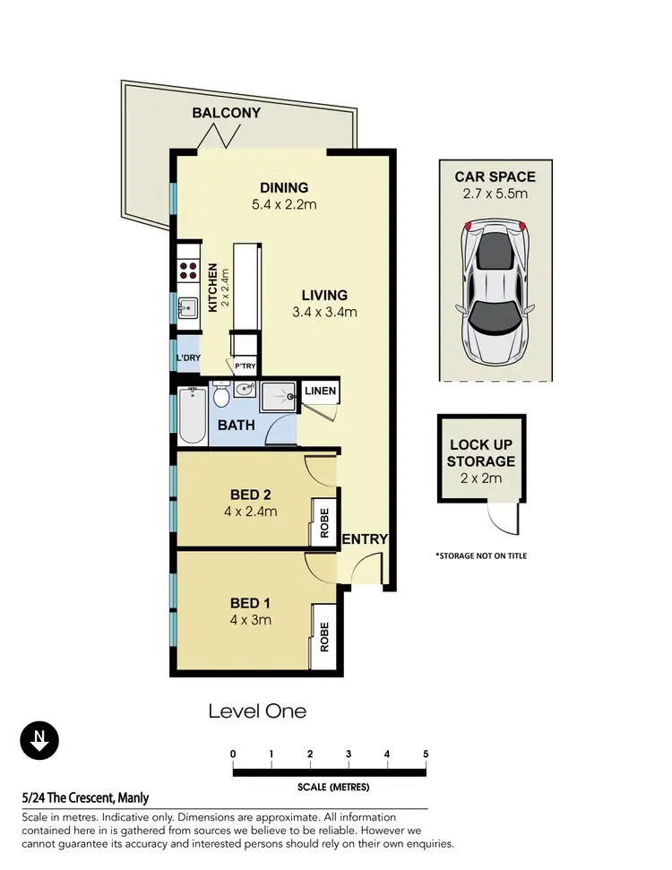 Floorplan of Homely apartment listing, 5/24 The Crescent, Manly NSW 2095