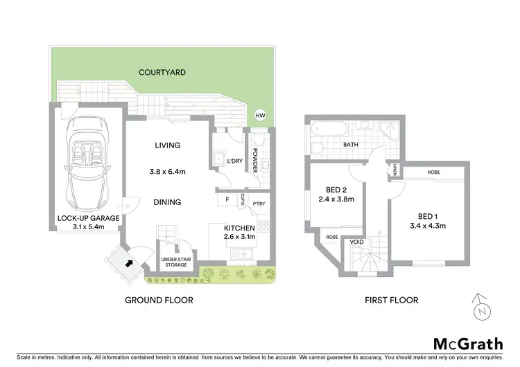 Floorplan of Homely townhouse listing, 5/405 Port Hacking Road, Caringbah NSW 2229