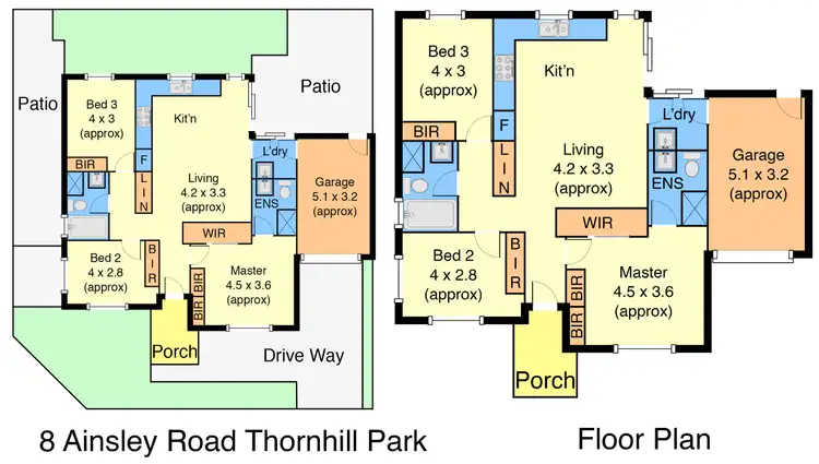 Floorplan of Homely house listing, 8 Ainsley Road, Thornhill Park VIC 3335