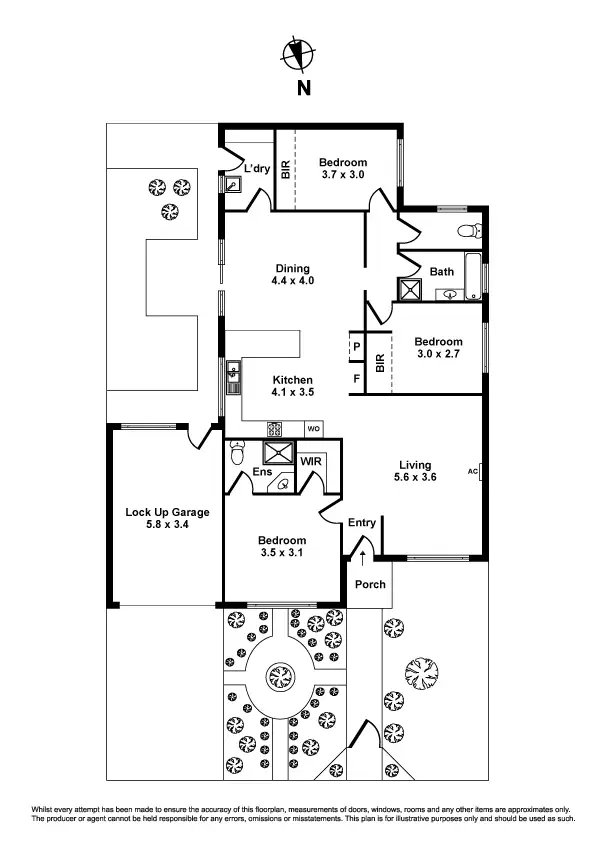 Floorplan of Homely unit listing, 1/42 Civic Parade, Seaholme VIC 3018