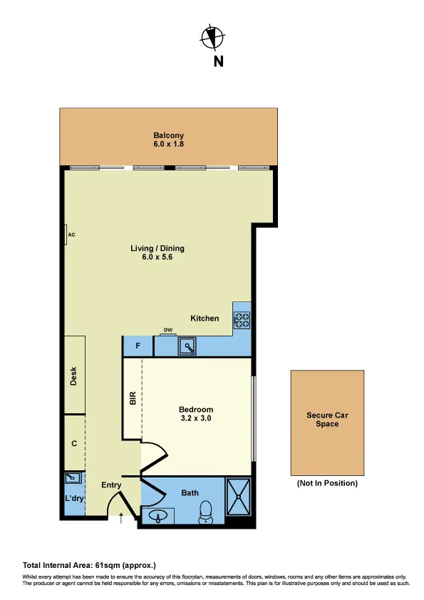 Floorplan of Homely apartment listing, 205/88 Hudsons Road, Spotswood VIC 3015