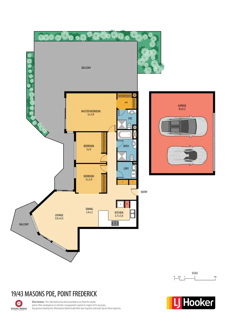 Floorplan of Homely unit listing, 19/43 Masons Parade, Point Frederick NSW 2250