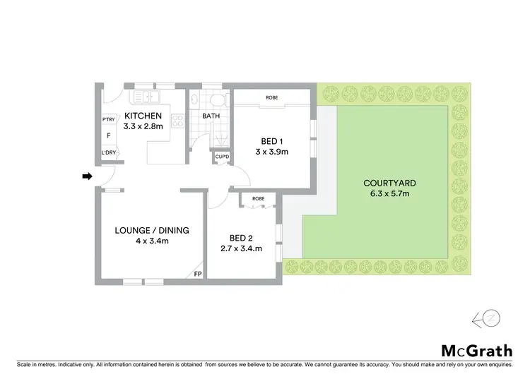 Floorplan of Homely apartment listing, 1/56 Huntington Street, Crows Nest NSW 2065