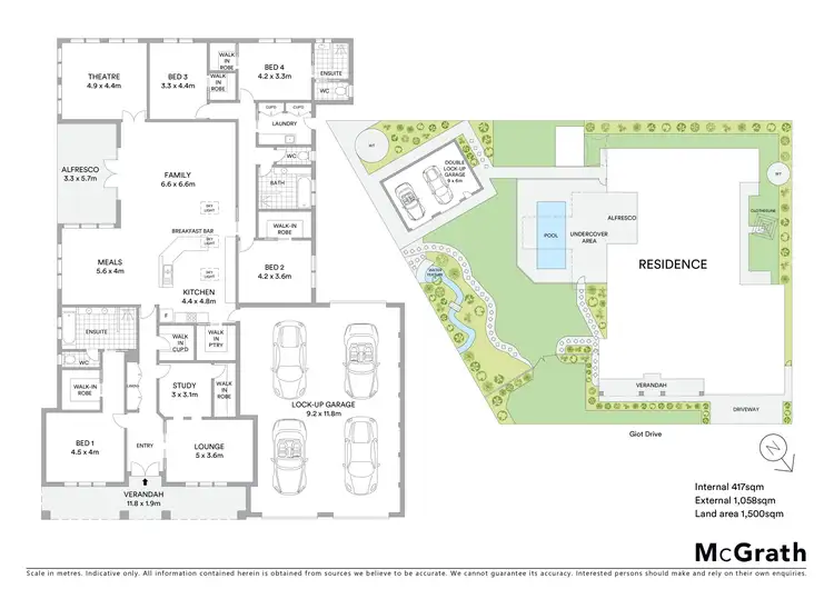 Floorplan of Homely house listing, 2 Giot Drive, Wendouree VIC 3355