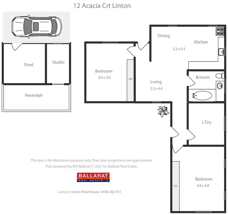 Floorplan of Homely house listing, 12 Acacia Court, Linton VIC 3360