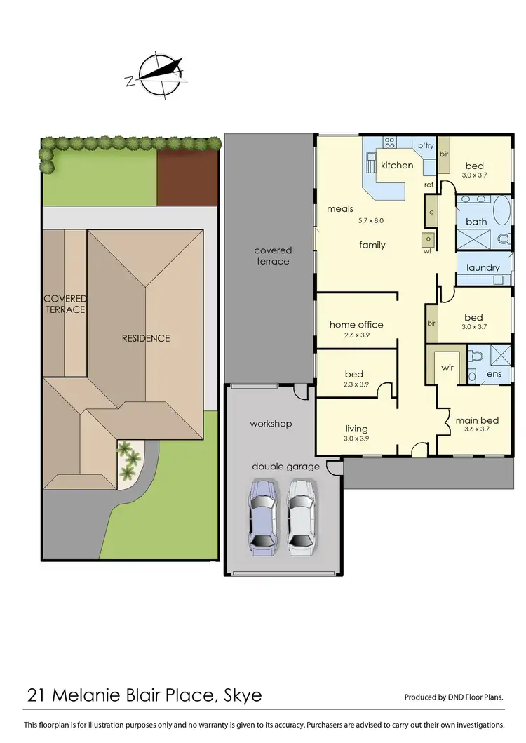 Floorplan of Homely house listing, 21 Melanie Blair Place, Skye VIC 3977