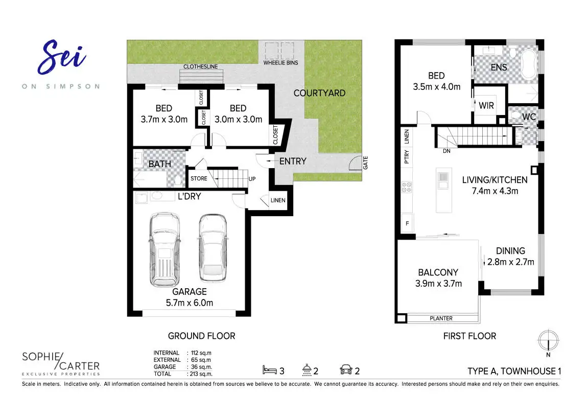 Floorplan of Homely townhouse listing, 1/6 Simpson Street, Kirra QLD 4225