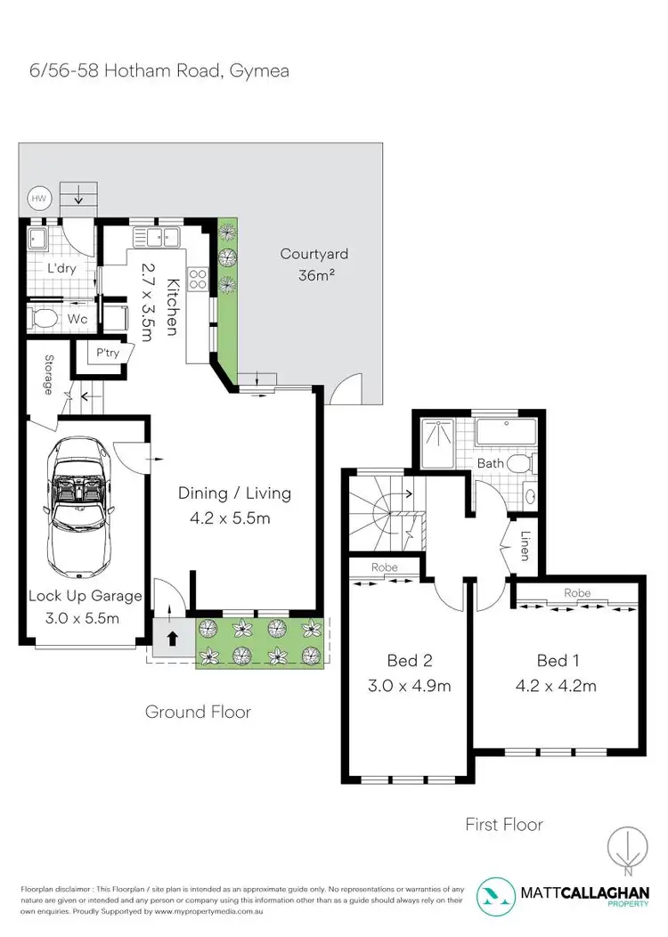 Floorplan of Homely townhouse listing, 6/56-58 Hotham Road, Gymea NSW 2227