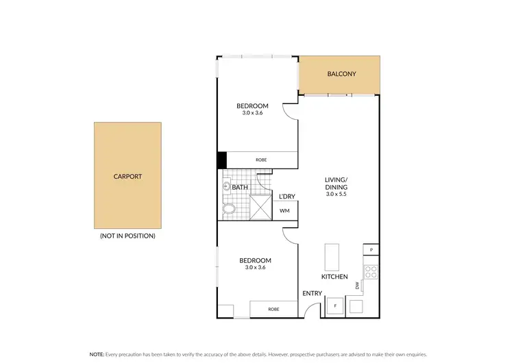 Floorplan of Homely apartment listing, 306A/8 Grosvenor Street, Abbotsford VIC 3067
