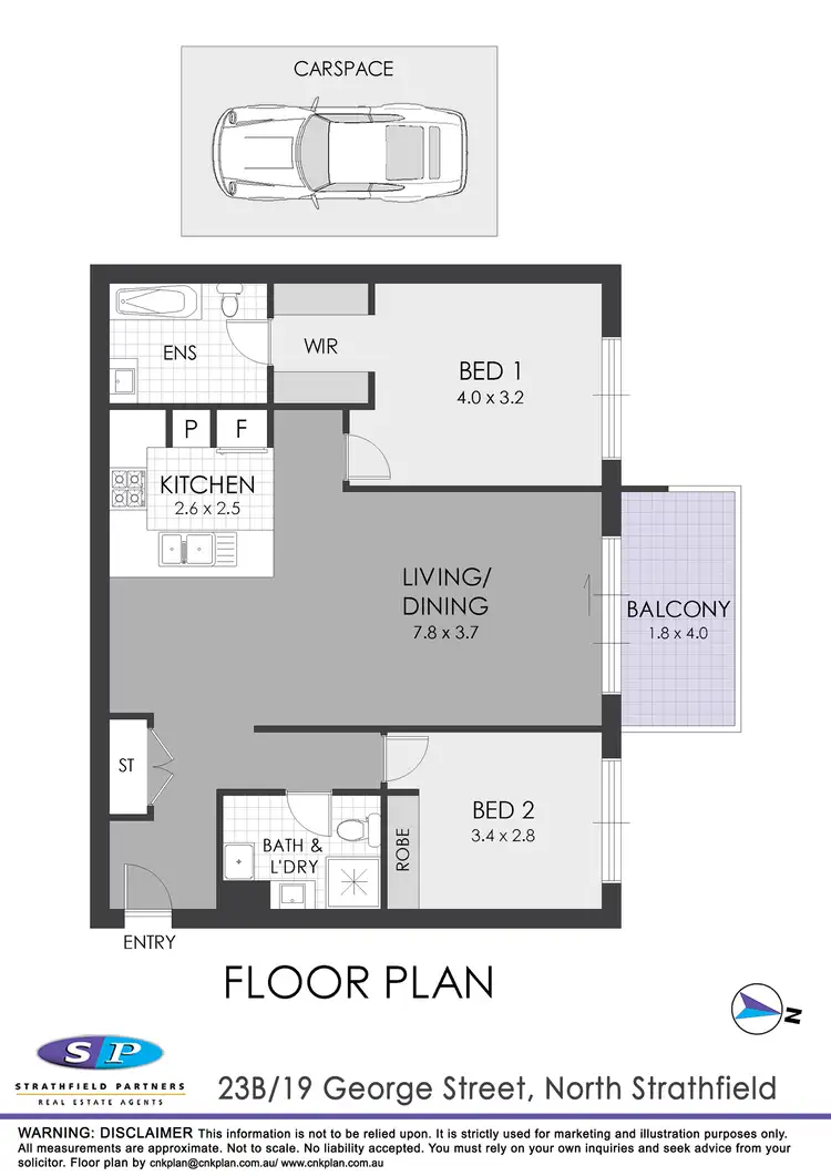 Floorplan of Homely unit listing, 23B/19-21 George Street, North Strathfield NSW 2137