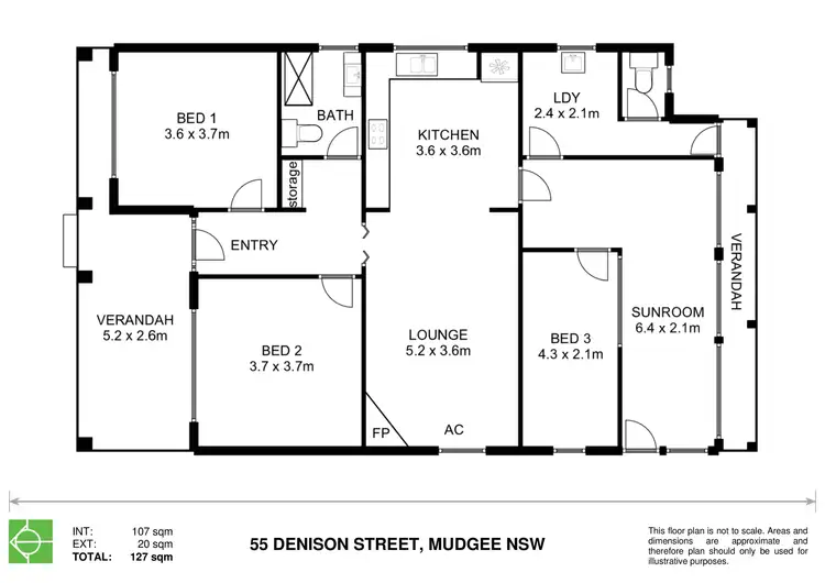 Floorplan of Homely house listing, 55 Denison Street, Mudgee NSW 2850