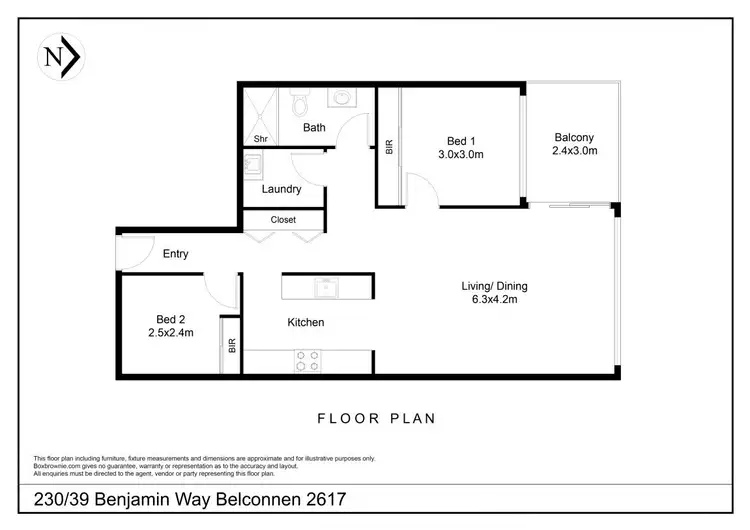 Floorplan of Homely apartment listing, 230/39 Benjamin Way, Belconnen ACT 2617