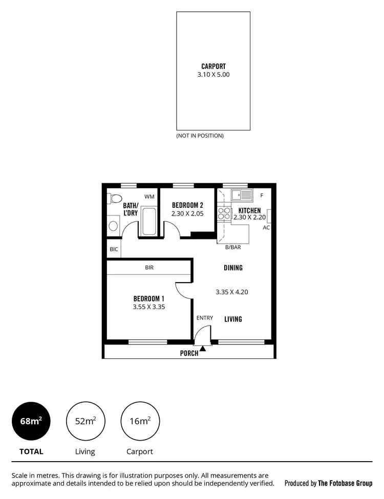Floorplan of Homely unit listing, 7/463A Portrush Road, Glenside SA 5065