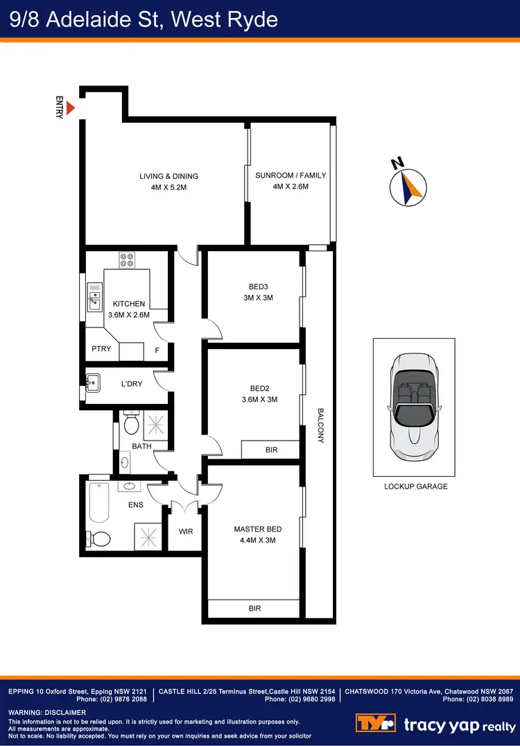 Floorplan of Homely apartment listing, 9/8-10 Adelaide Street, West Ryde NSW 2114
