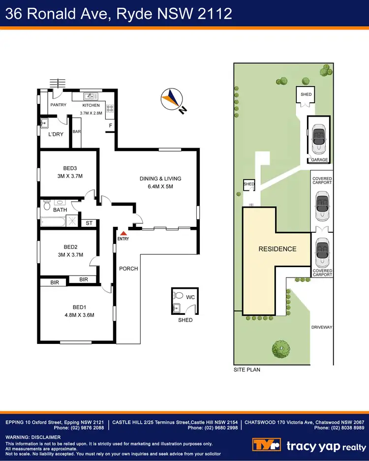Floorplan of Homely house listing, 36 Ronald Avenue, Ryde NSW 2112