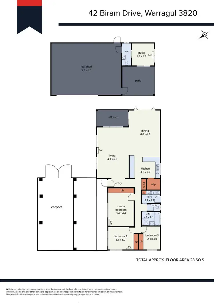 Floorplan of Homely house listing, 42 Biram Drive, Warragul VIC 3820