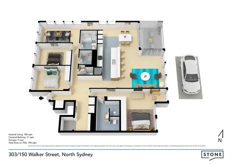 Floorplan of Homely apartment listing, 303/150 Walker Street, North Sydney NSW 2060